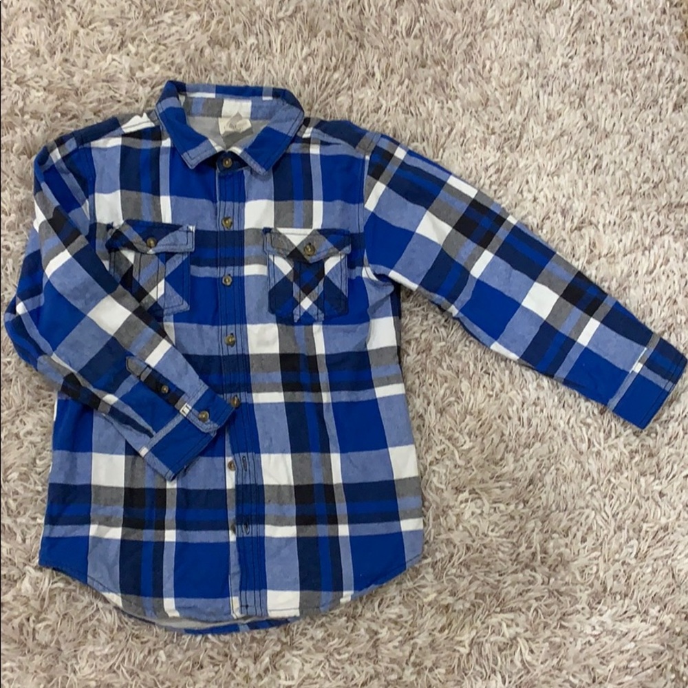 Crazy 8 boys’ plaid shirt 100% cotton with soft lining